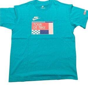 New Nike Tour De Nike Teal T-Shirt Men's Medium